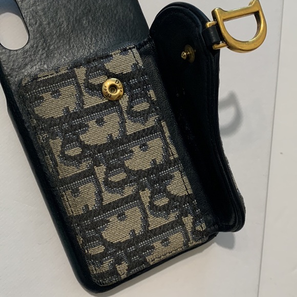 Dior Saddle Oblique Jacquard Canvas & Leather iPhone X Case • Authentic - Picture 6 of 16